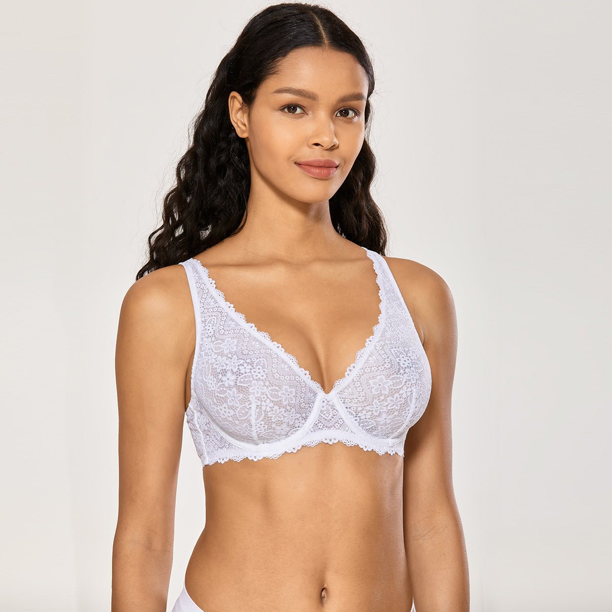 Lace Plunge Underwire Bra