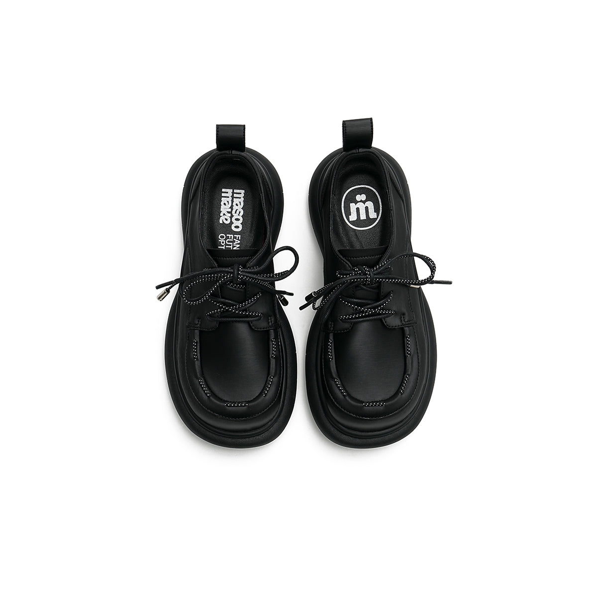 lace up leather shoes with padded bottoms all black 5