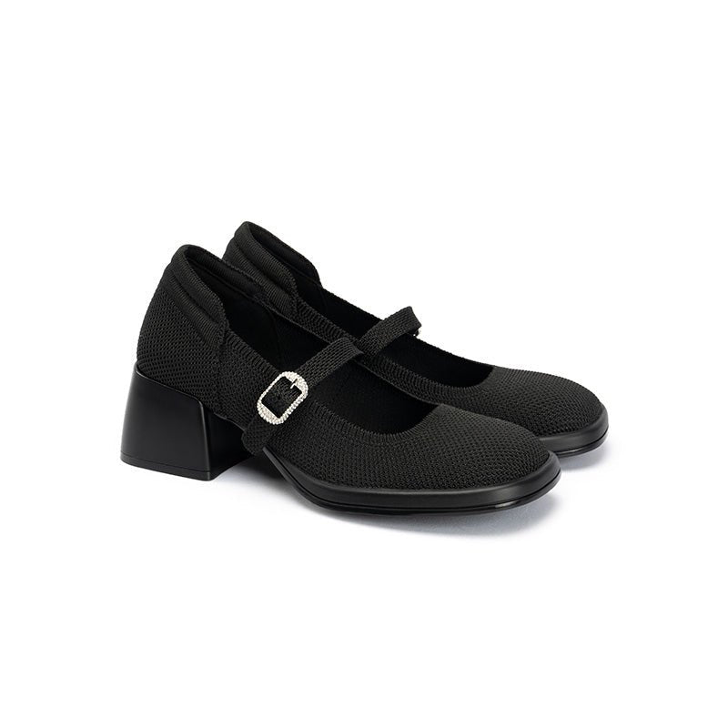 Lafayette Square Toe Block Heel Mary Jane Pumps - 0cm