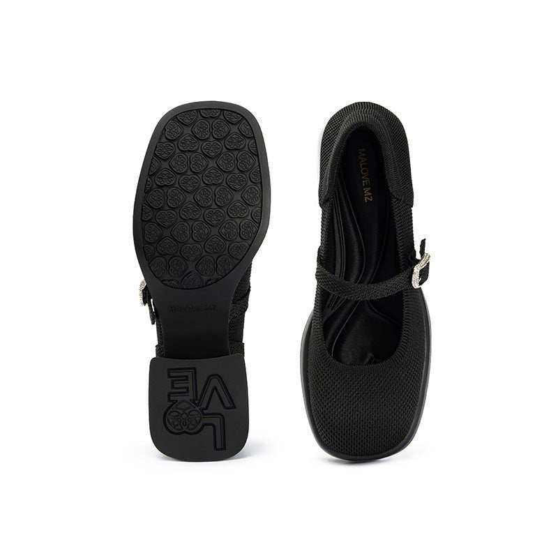 Lafayette Square Toe Block Heel Mary Jane Pumps - 0cm