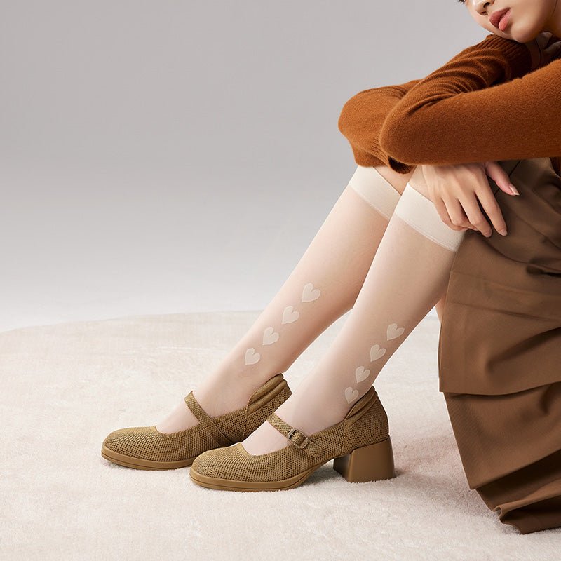 Lafayette Square Toe Block Heel Mary Jane Pumps - 0cm