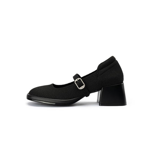 Lafayette Square Toe Block Heel Mary Jane Pumps - 0cm