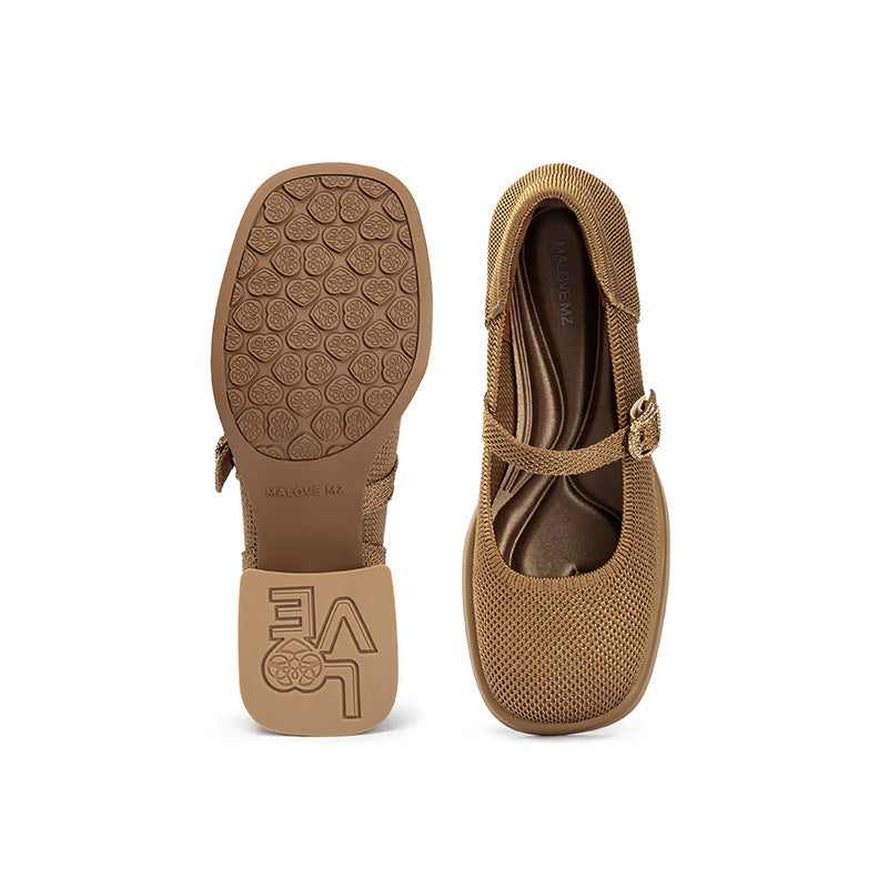 lafayette square toe block heel mary jane pumps all camel 3