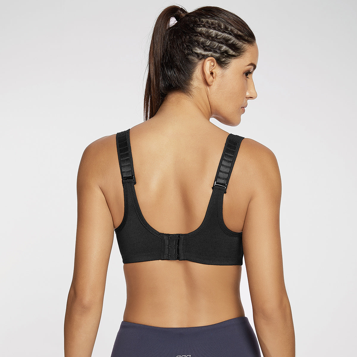 large bust support hight impact running bra all black 3