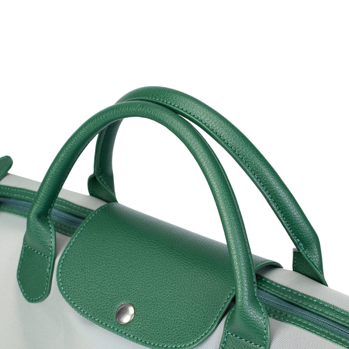 Large Capacity Water-Resistant Nylon Handbag with Genuine Leather Trim – Convertible Top Handle & Crossbody Bag
