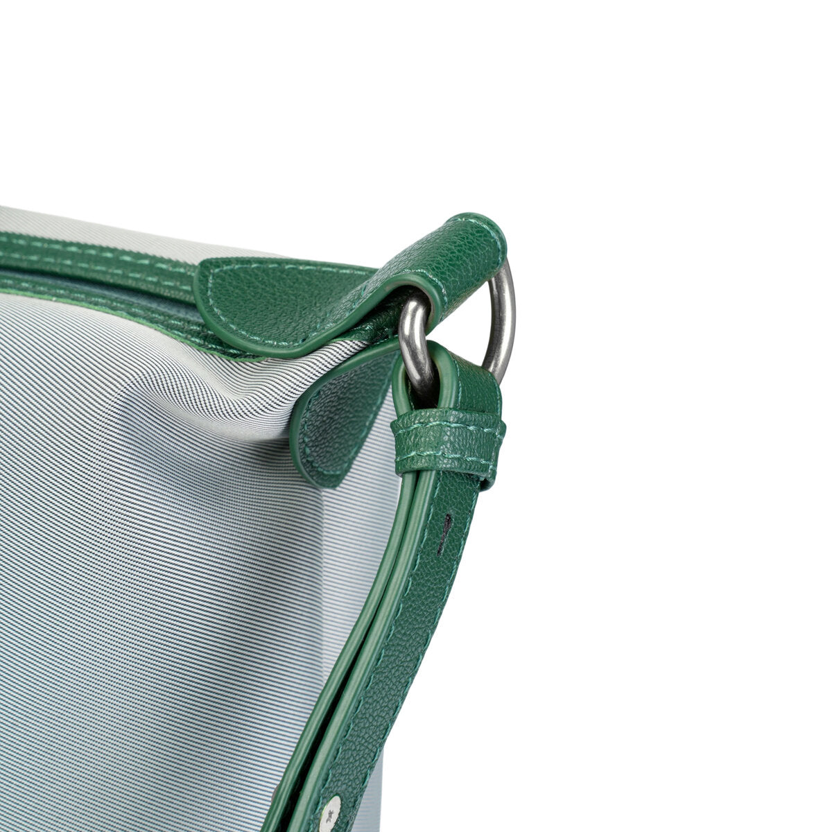 Large Capacity Water-Resistant Nylon Handbag with Genuine Leather Trim – Convertible Top Handle & Crossbody Bag