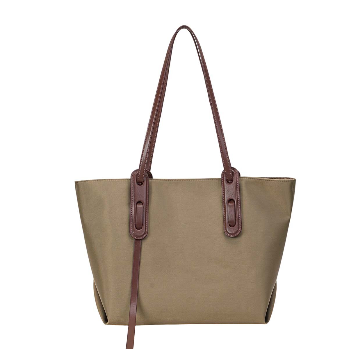 Large Water-Resistant Nylon Tote Bag 2-in-1 Set – Lightweight Commuter Shoulder Bag with Removable Zip Pouch