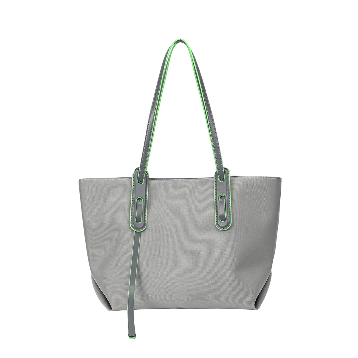 Large Water-Resistant Nylon Tote Bag 2-in-1 Set – Lightweight Commuter Shoulder Bag with Removable Zip Pouch