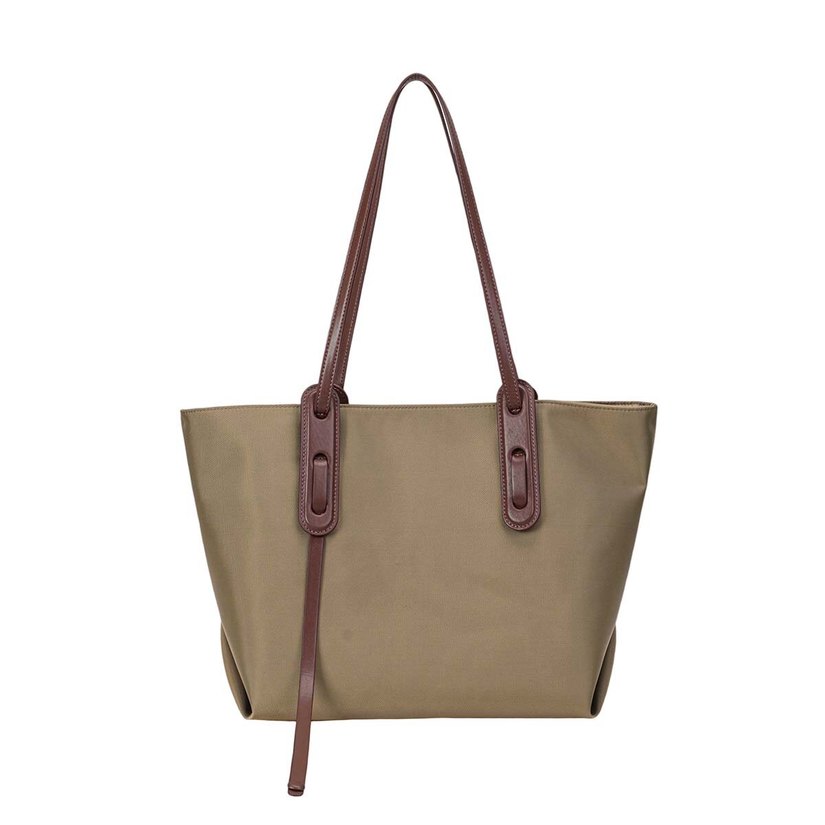 Large Water-Resistant Nylon Tote Bag 2-in-1 Set – Lightweight Commuter Shoulder Bag with Removable Zip Pouch