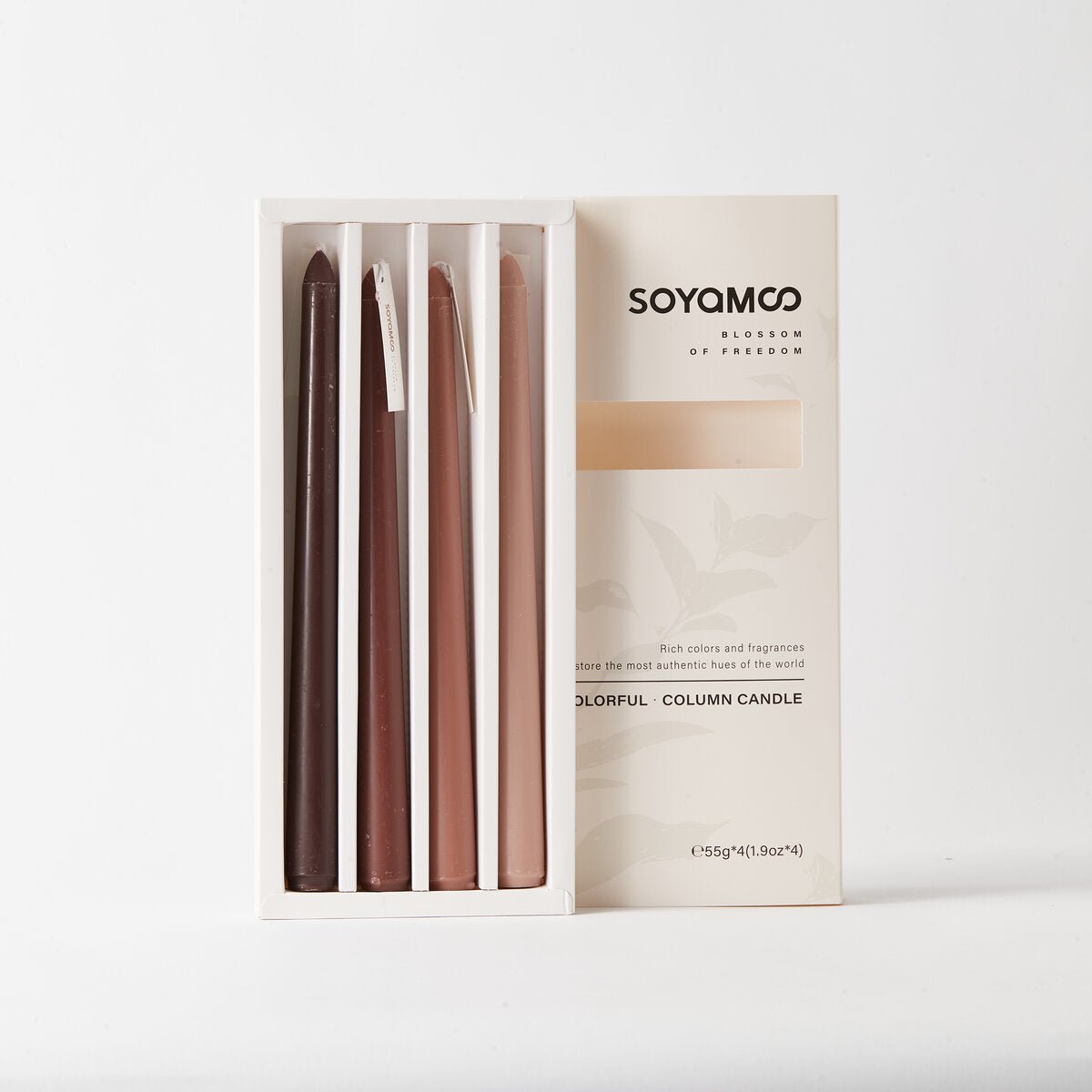 Latte Cream Ombre Taper Candles