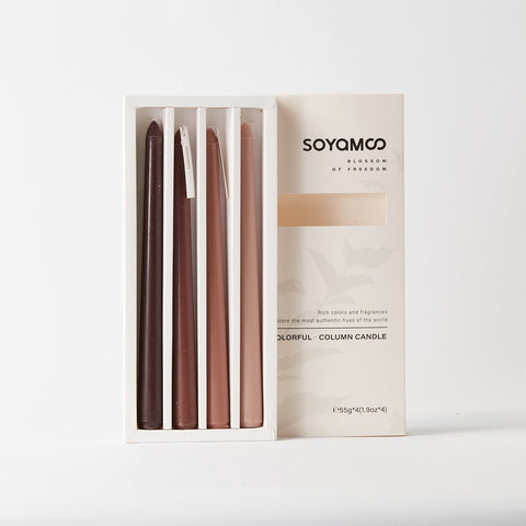 Latte Cream Ombre Taper Candles