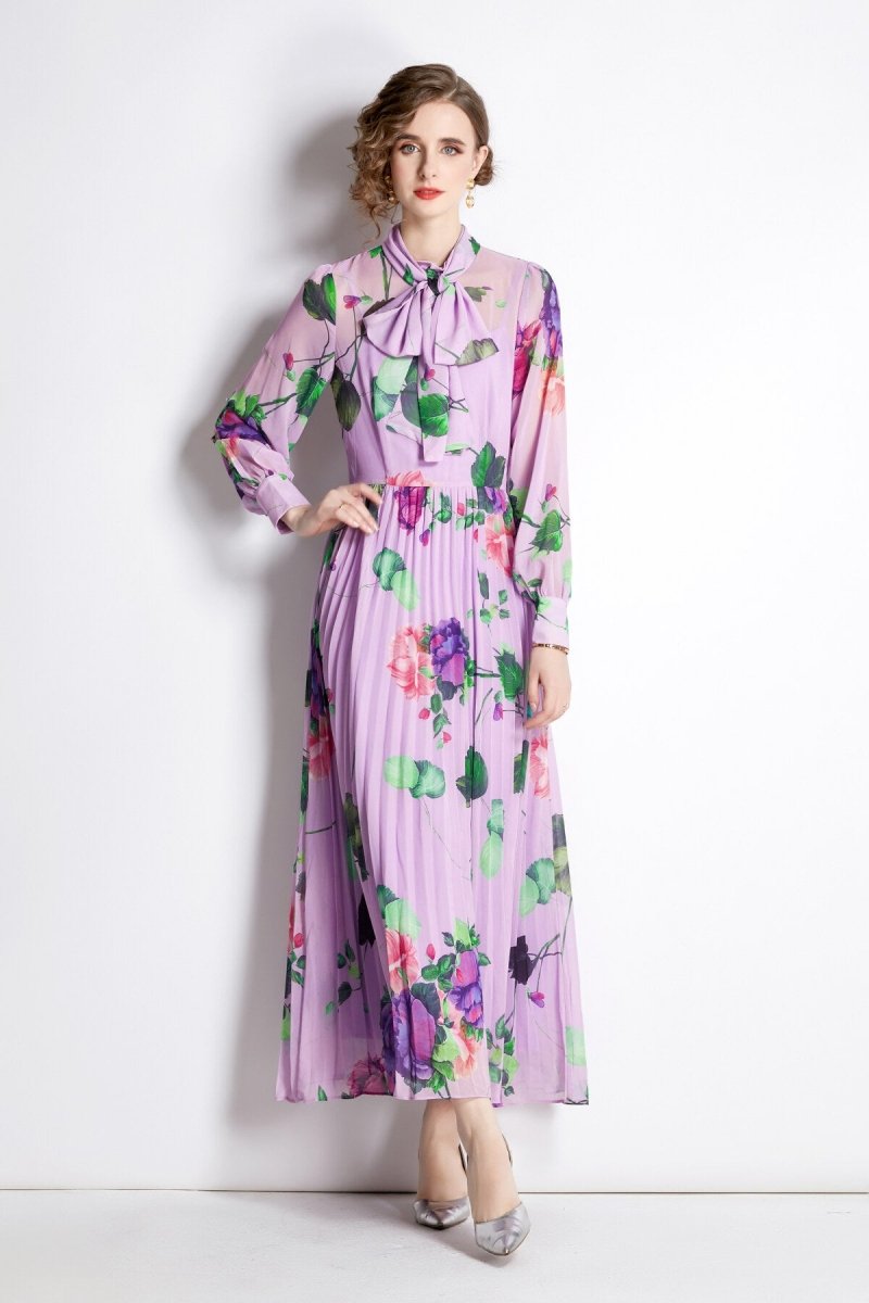 lavender fields pleated maxi dress all lavender 1