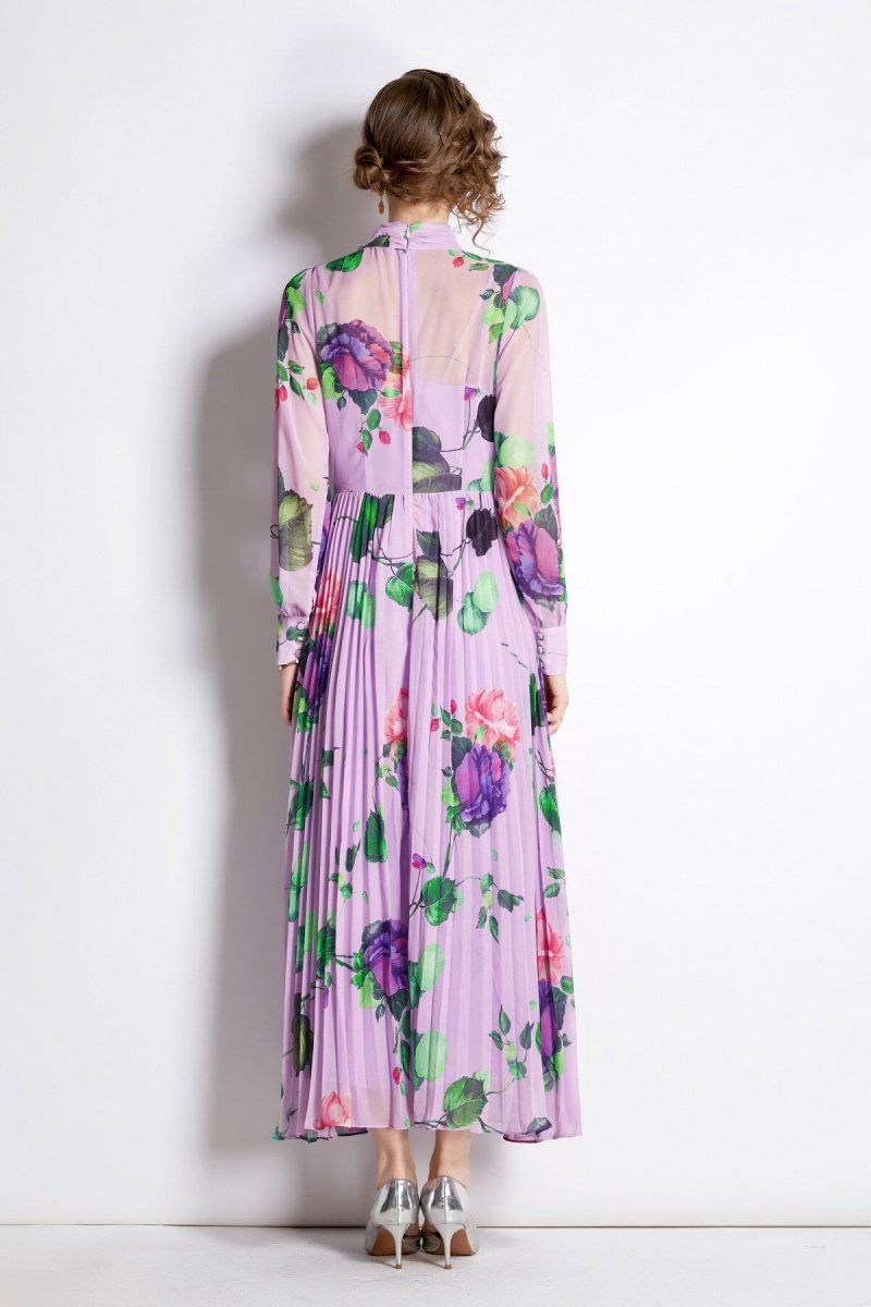 lavender fields pleated maxi dress all lavender 4