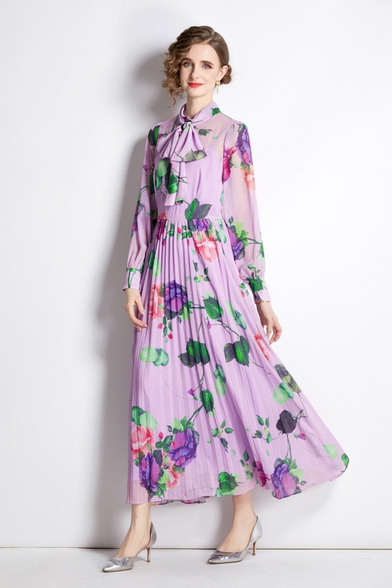 lavender fields pleated maxi dress all lavender 2