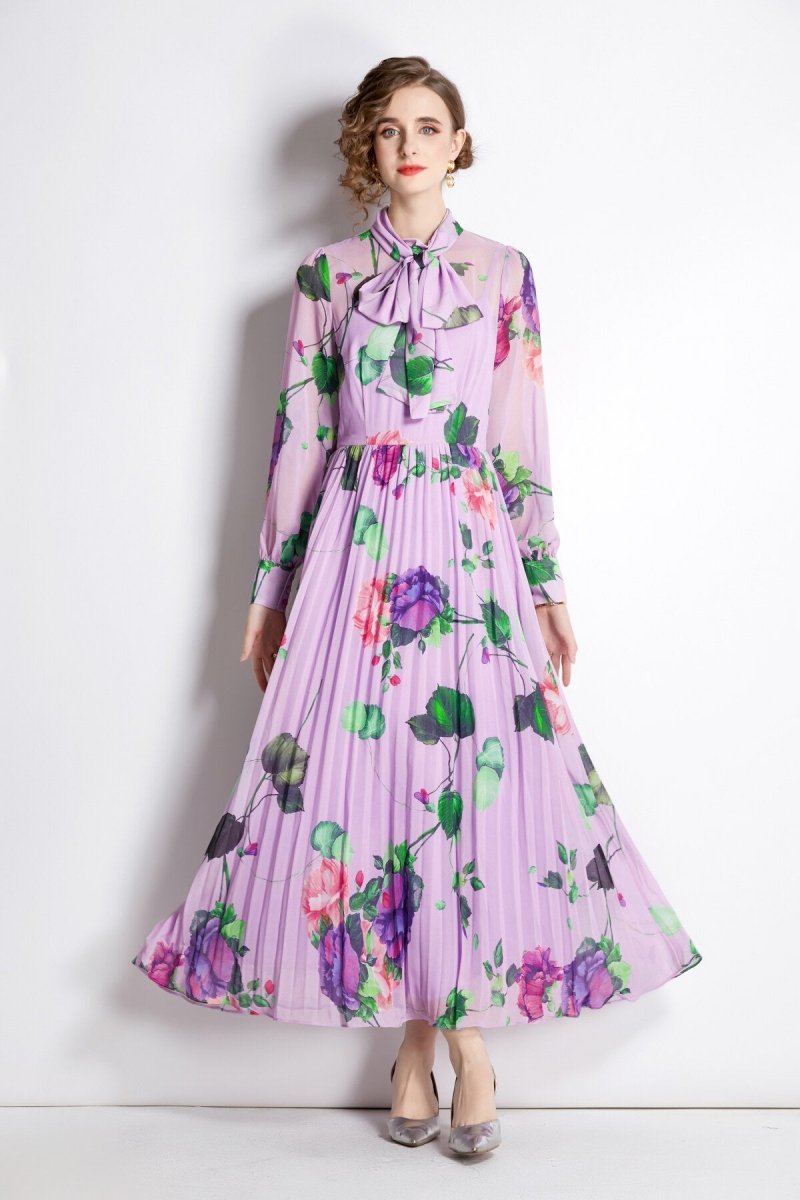 lavender fields pleated maxi dress all lavender 3