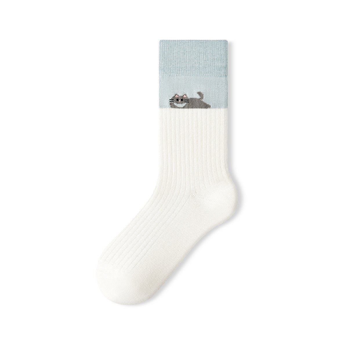 Lazy Dog Kawaii Animal Mid - Calf Socks – Women's 5 - Pair All - Season Crew Set