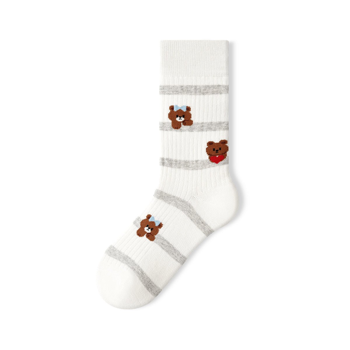 Lazy Dog Kawaii Animal Mid - Calf Socks – Women's 5 - Pair All - Season Crew Set