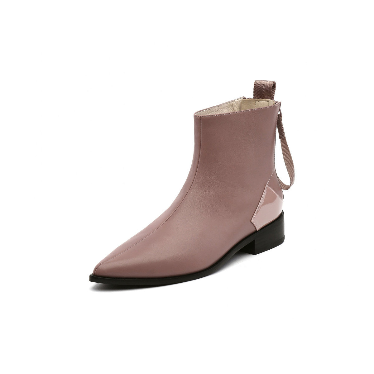 leather back zip walking boots all mocha 2