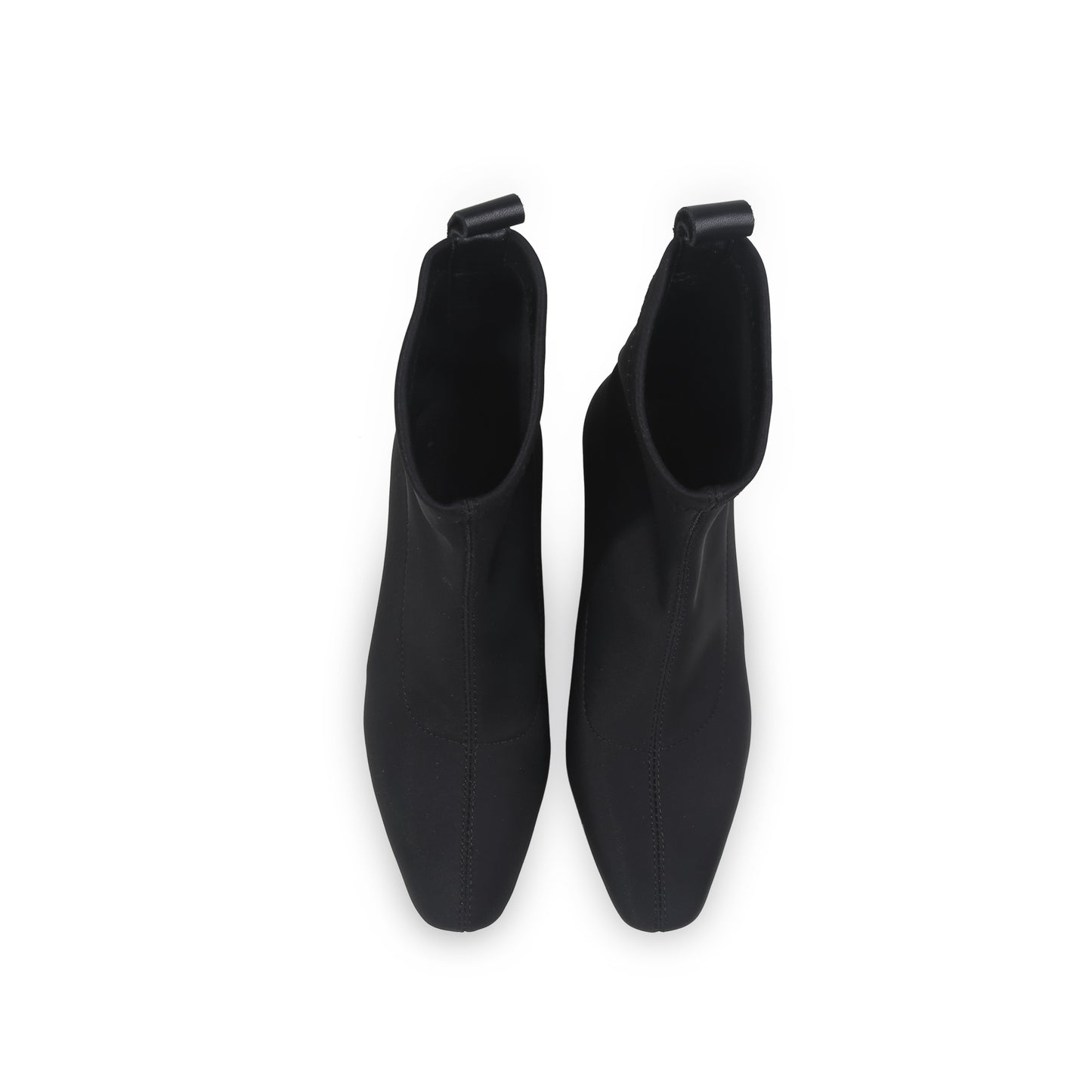 leather boots chunky heels all black 7