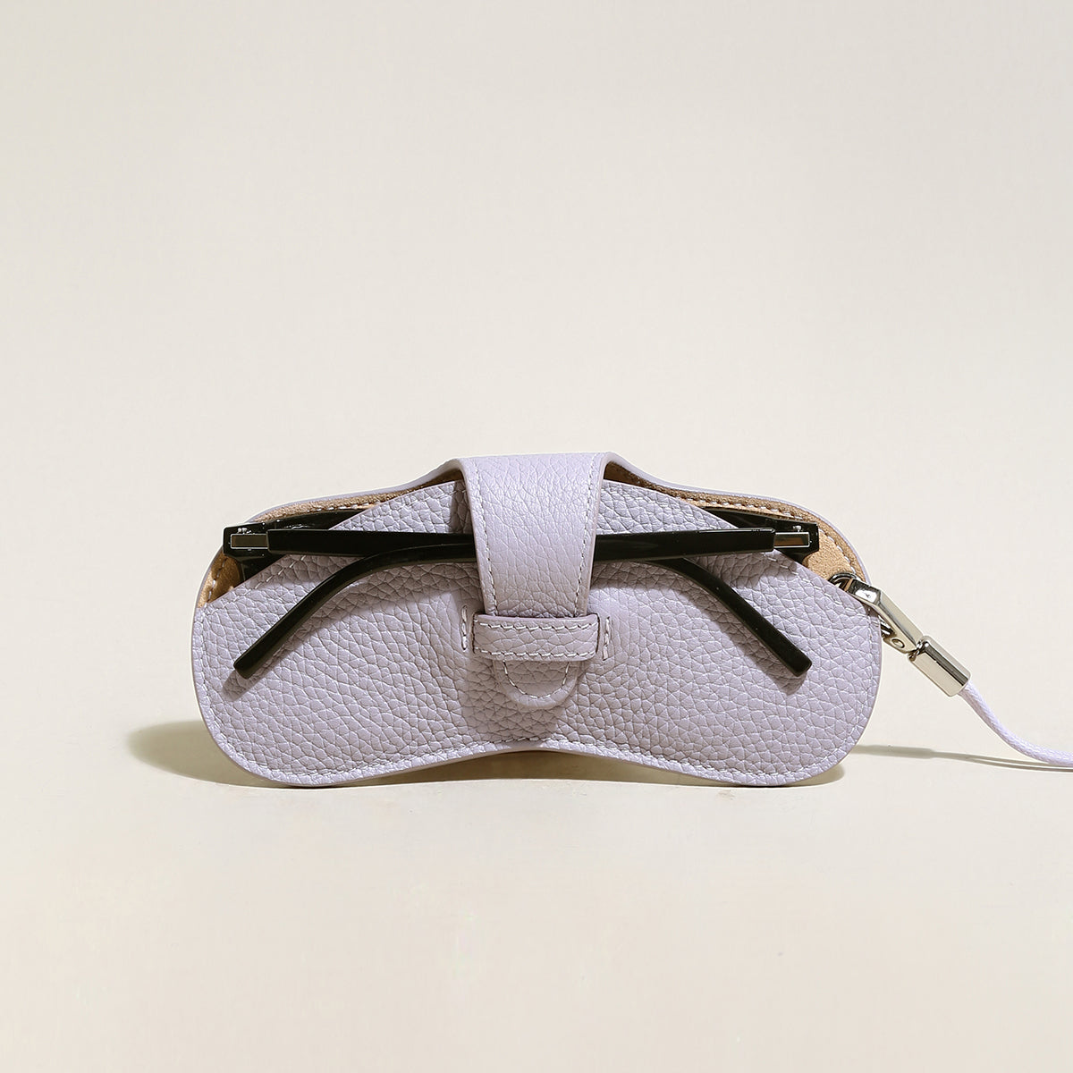 leather crafted sunglasses wrist pouch lavender 1