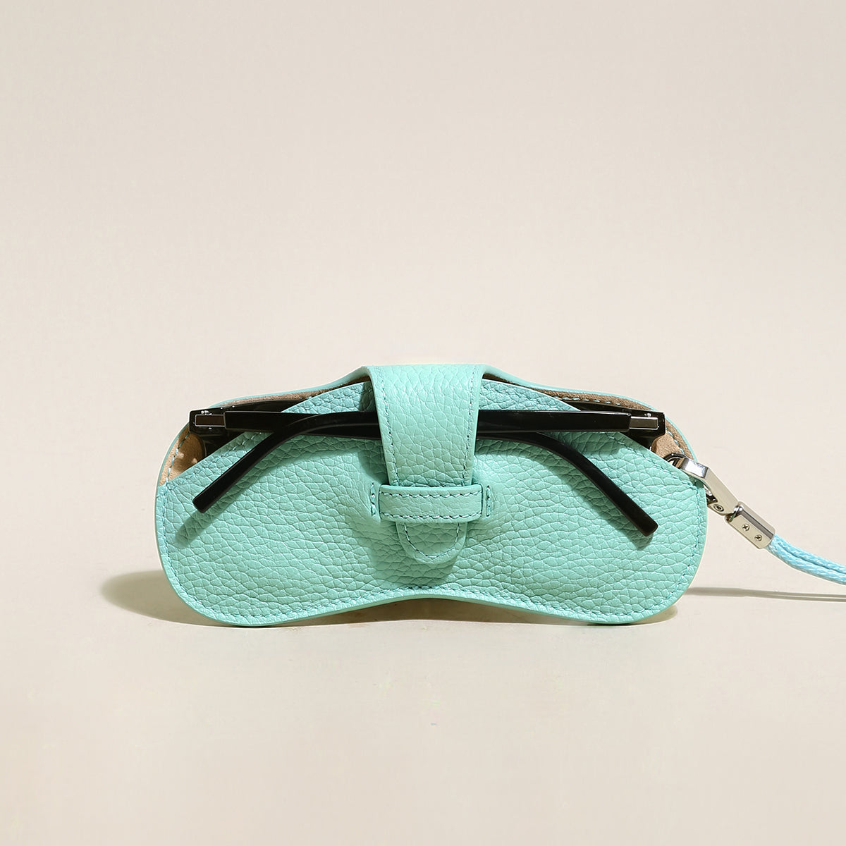 leather crafted sunglasses wrist pouch mint 1