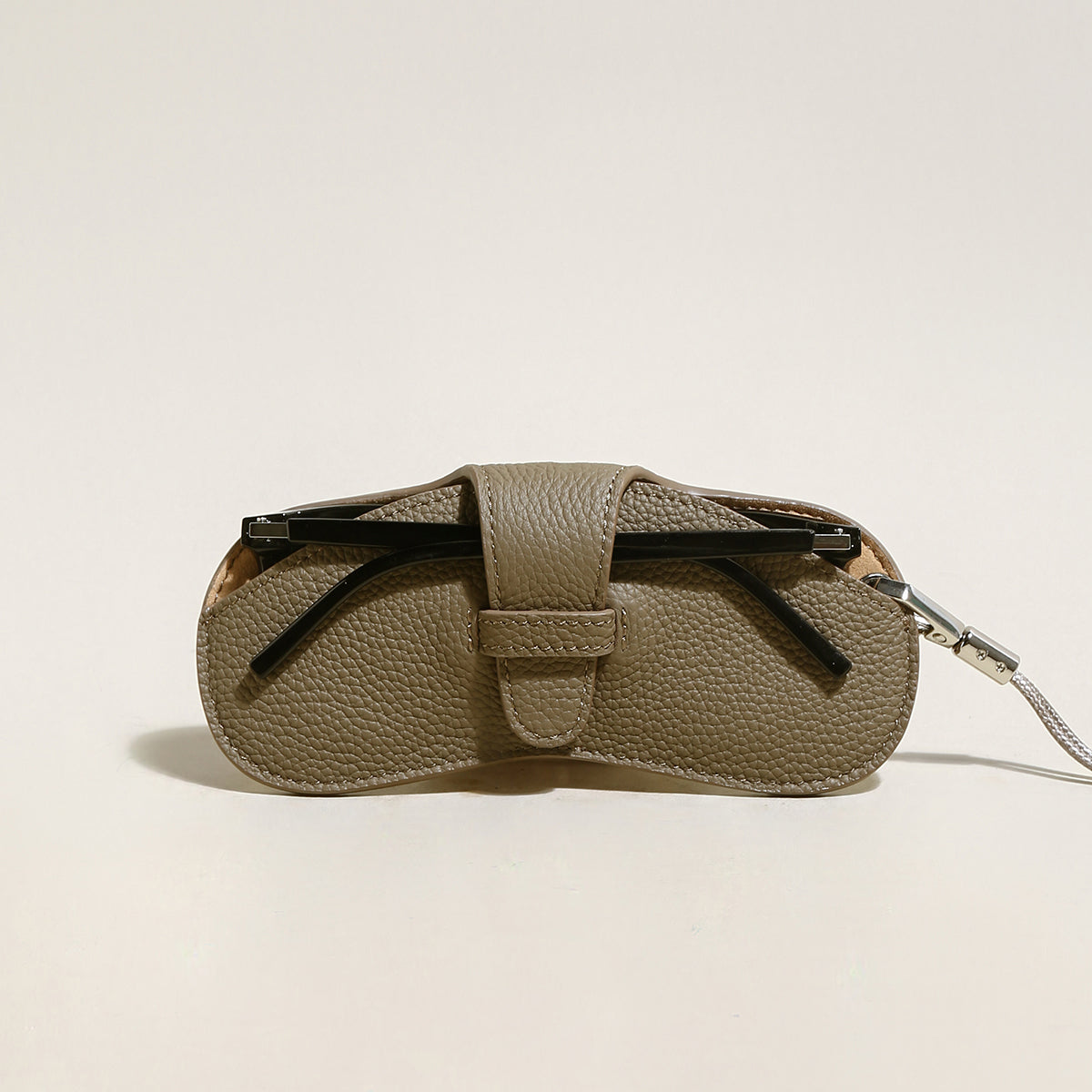 leather crafted sunglasses wrist pouch mocha 1