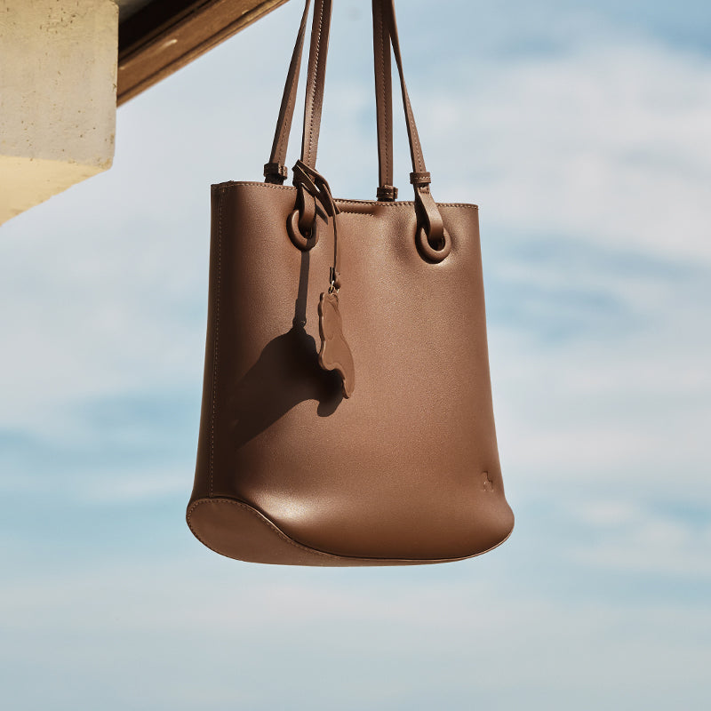 Leather Horse Charm Tote Bag