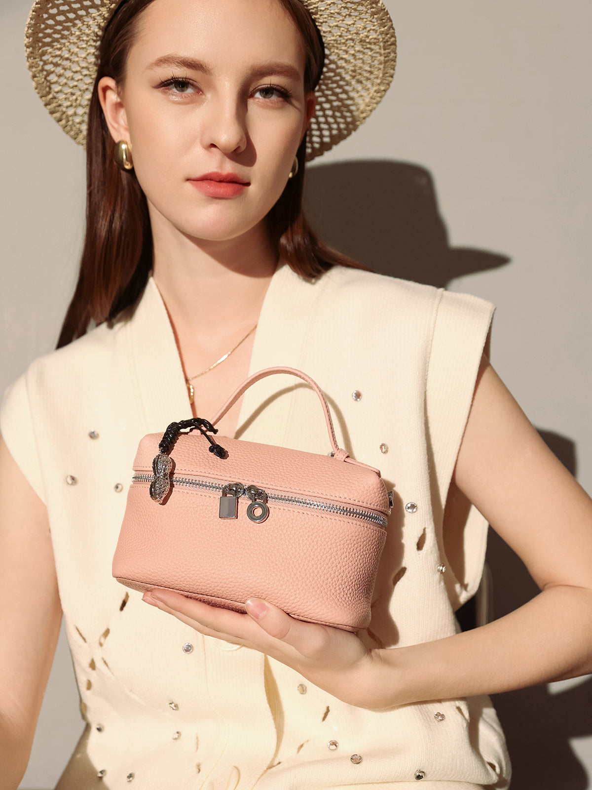 Leather Mini Cosmetic Travel Bag