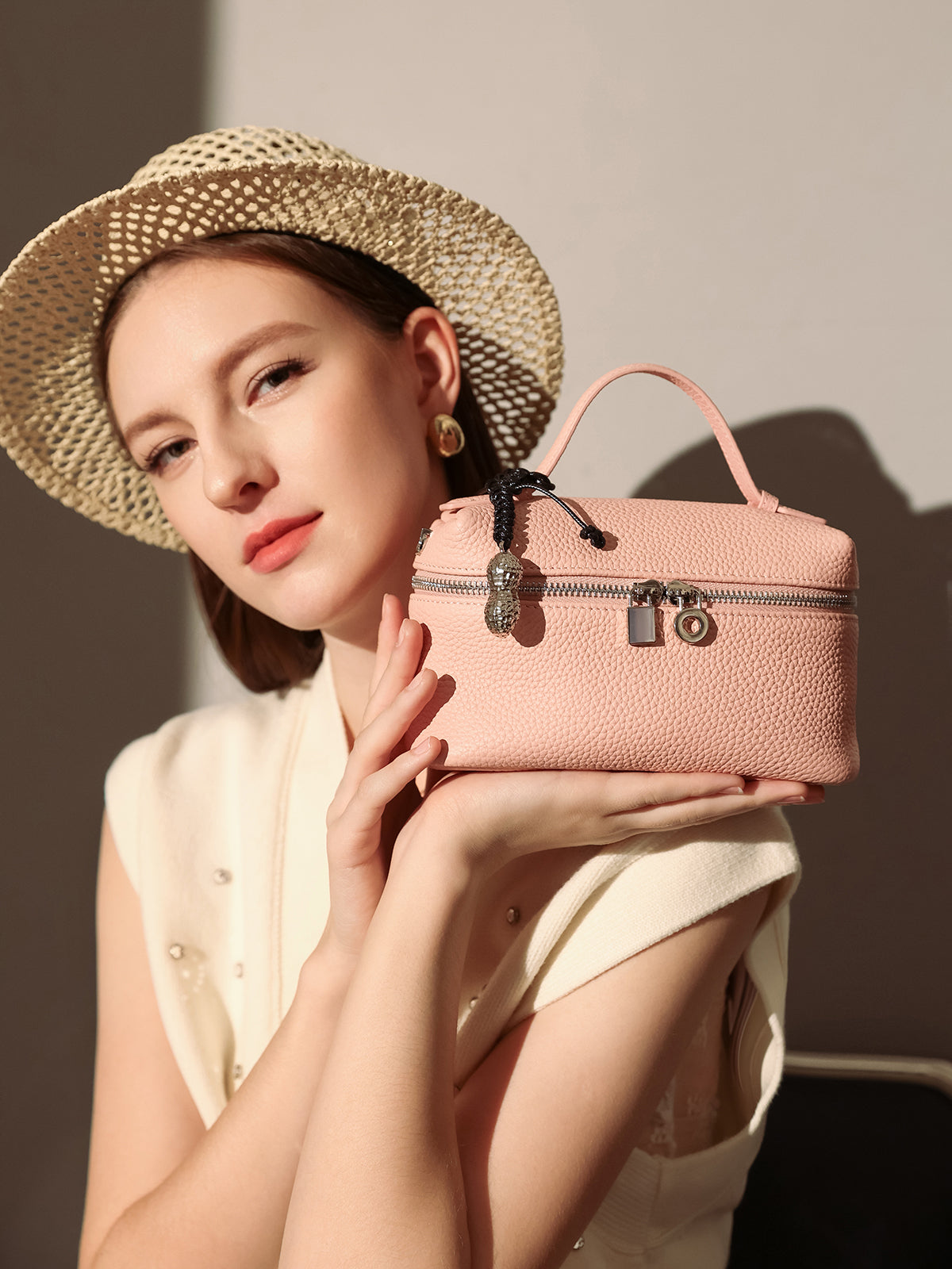 Leather Mini Cosmetic Travel Bag