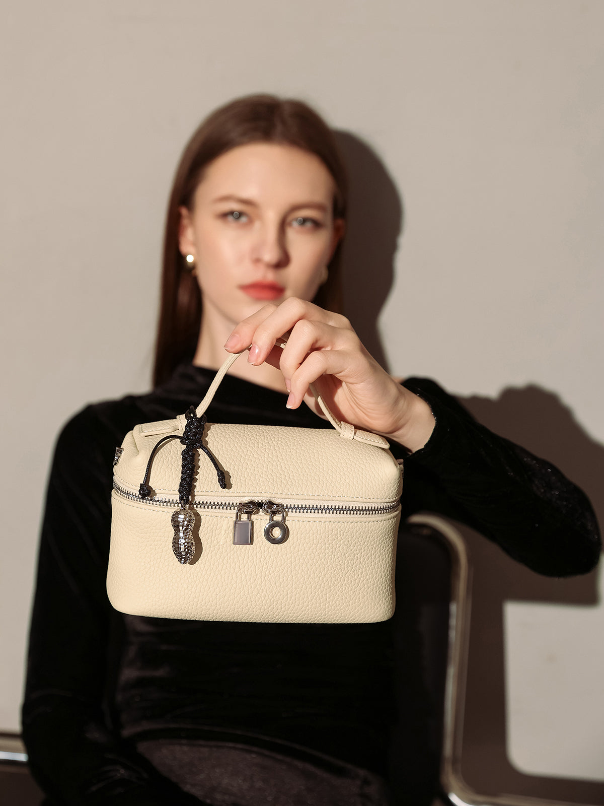 Leather Mini Cosmetic Travel Bag