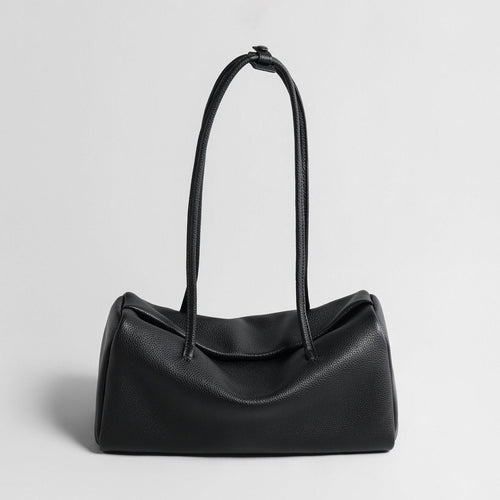 Leather Pillow Shoulder Bag – Soft First-Layer Cowhide Slouchy Bag