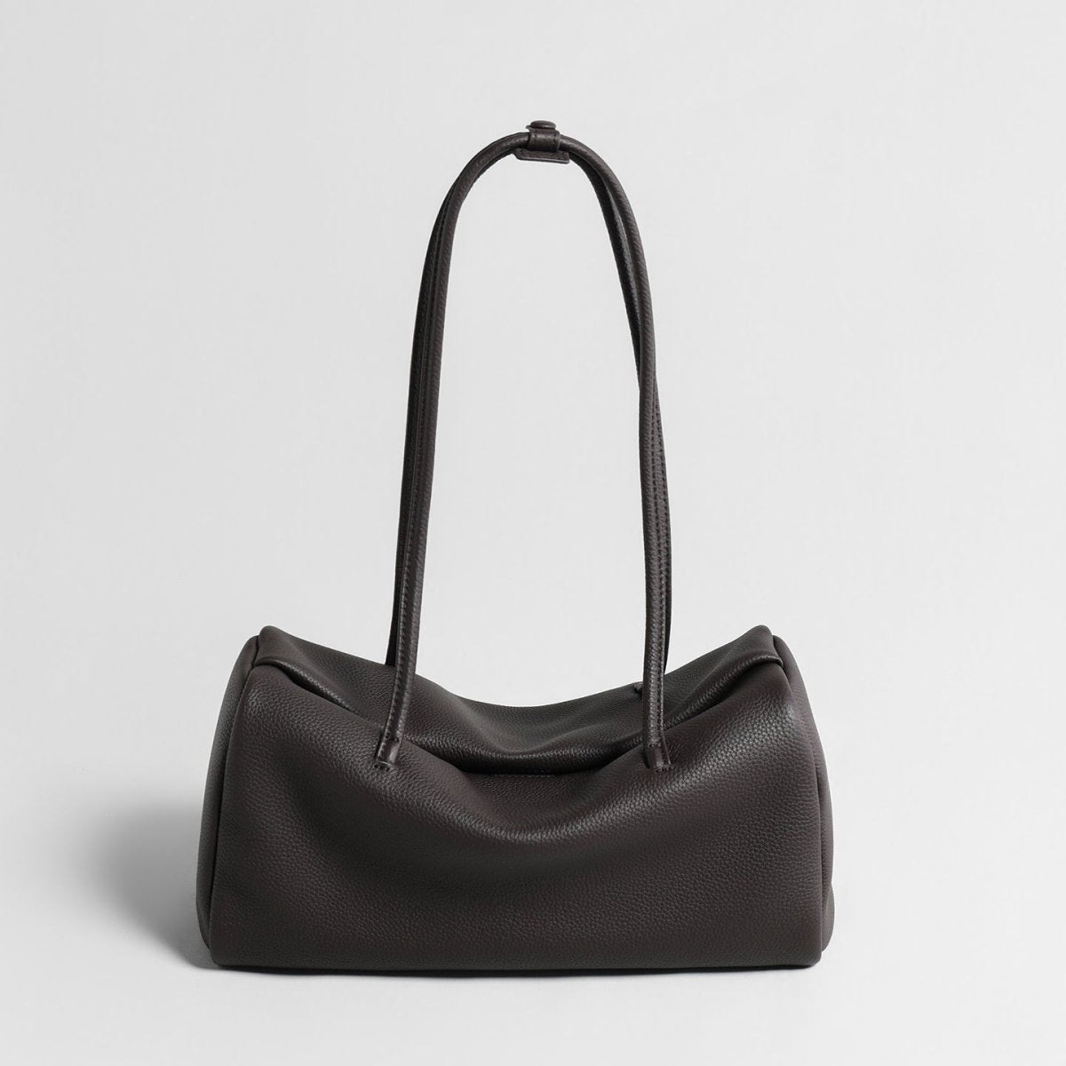 Leather Pillow Shoulder Bag – Soft First-Layer Cowhide Slouchy Bag