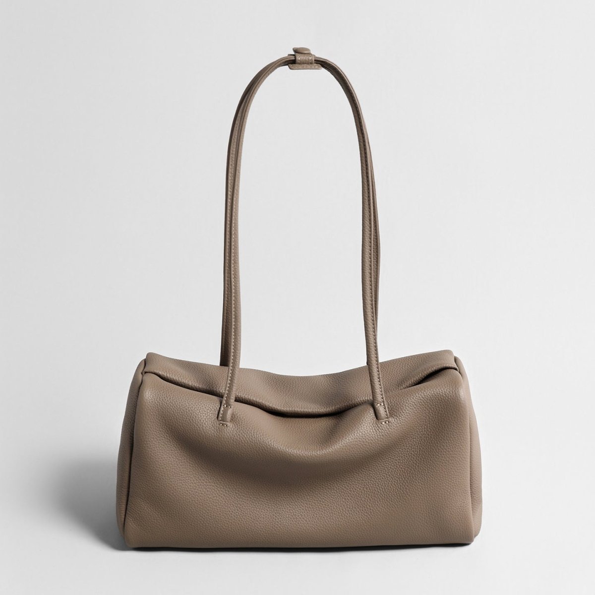 Leather Pillow Shoulder Bag – Soft First-Layer Cowhide Slouchy Bag