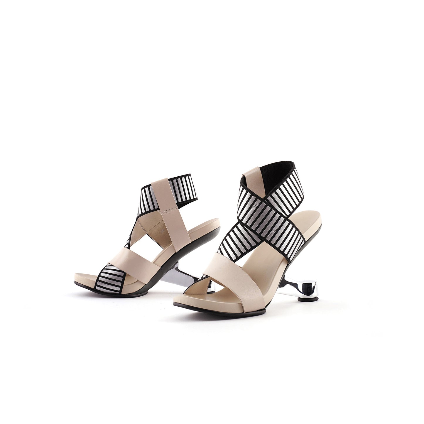 leather wrap strap sandals all apricot 5