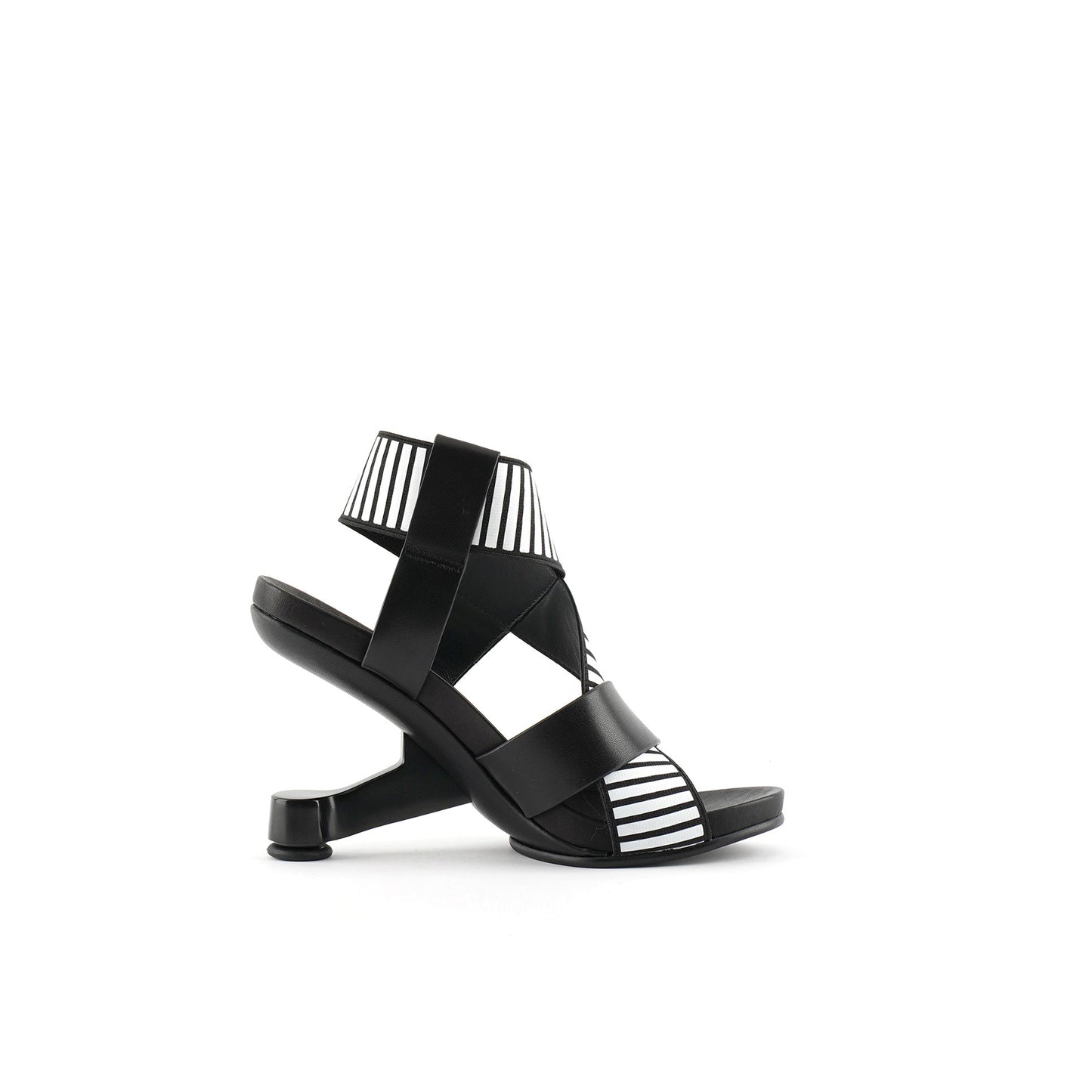 leather wrap strap sandals all black 3