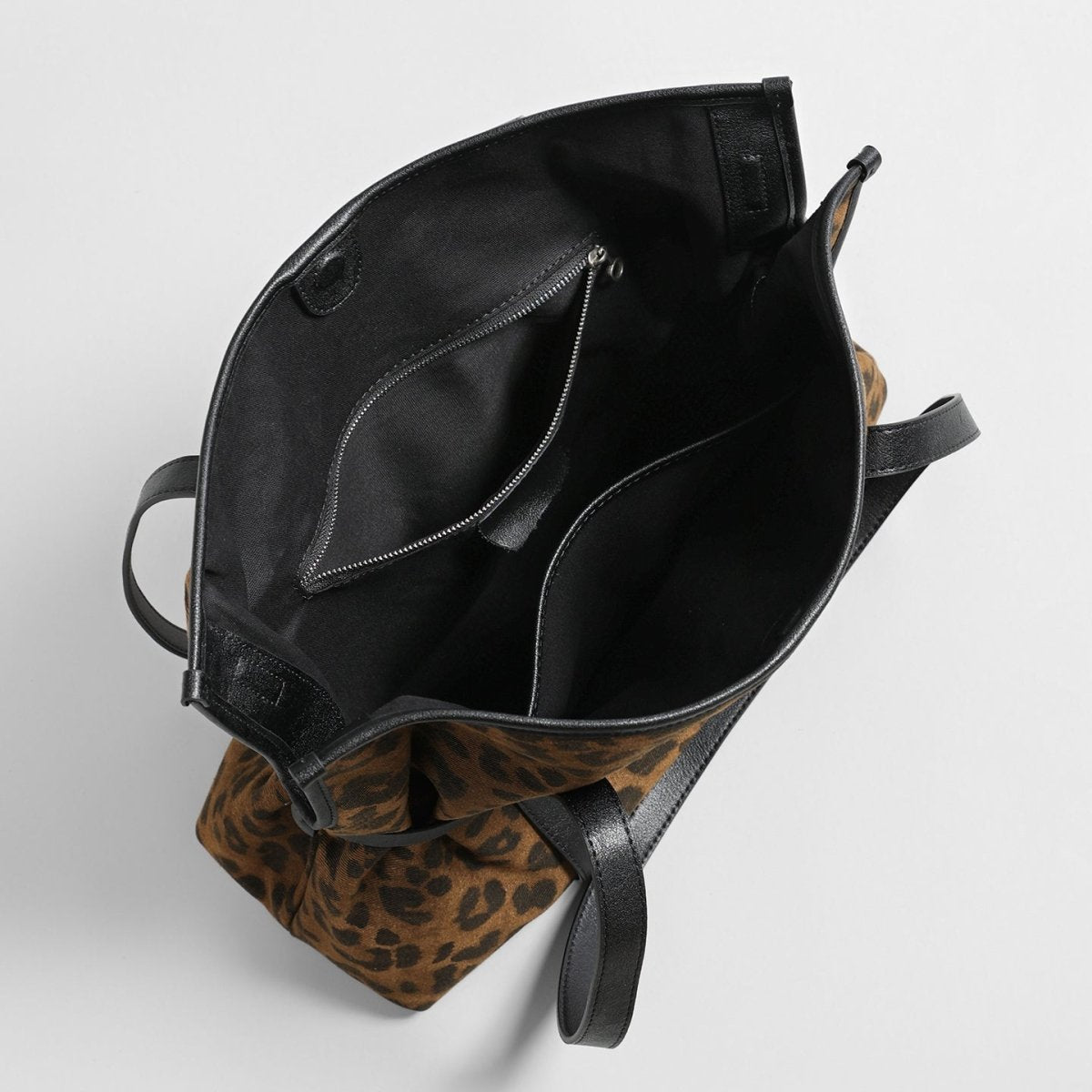 Leopard Print Canvas Tote Bag – Adjustable Buckle Harness Shoulder Bag