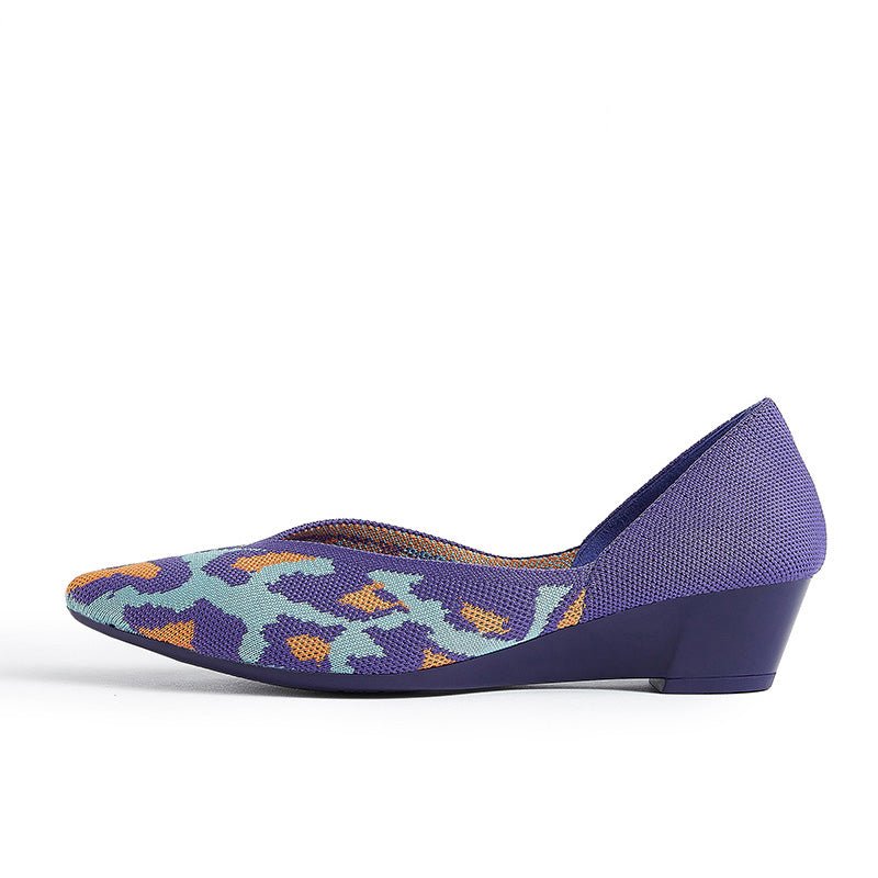 Leopard Print Pointed Toe Princess Flats - 0cm