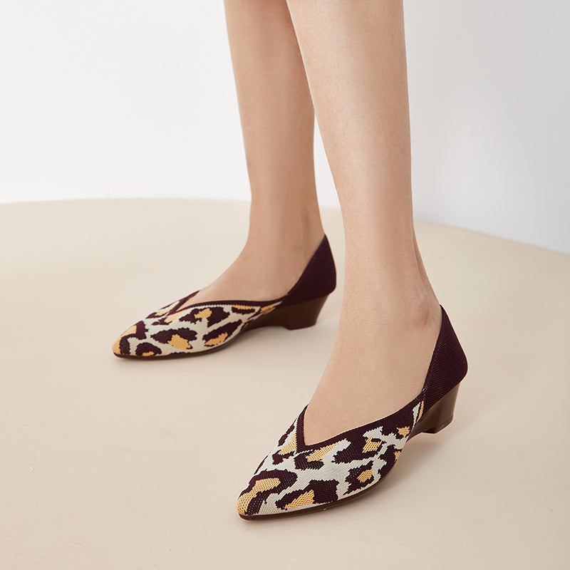 leopard print pointed toe princess flats all chocolate 6