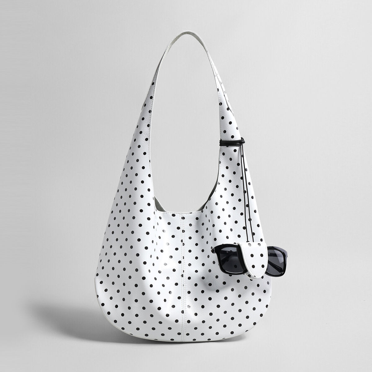 Leopard Print Soft Hobo Bag – First-Layer Calfskin Leather Shoulder Tote with Matching Pouch