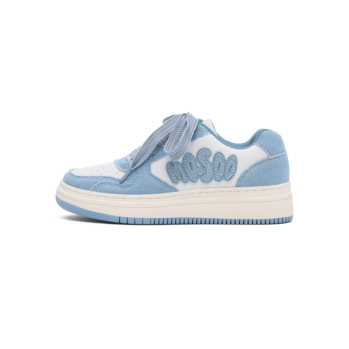 light platform sneakers all blue 1