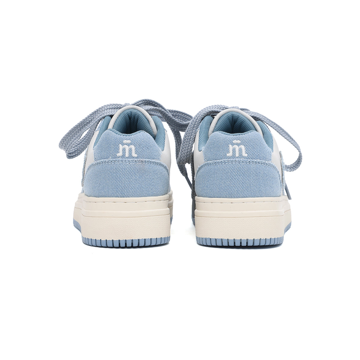 light platform sneakers all blue 3