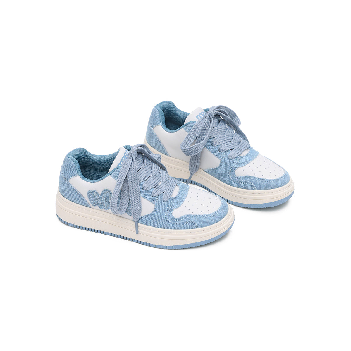 light platform sneakers all blue 4
