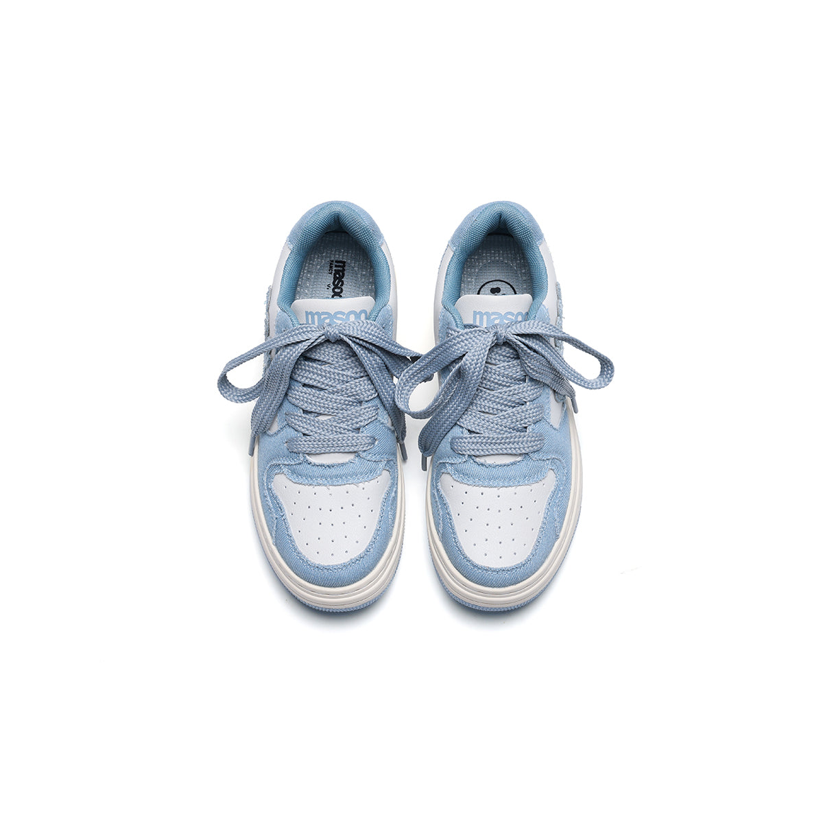 light platform sneakers all blue 5