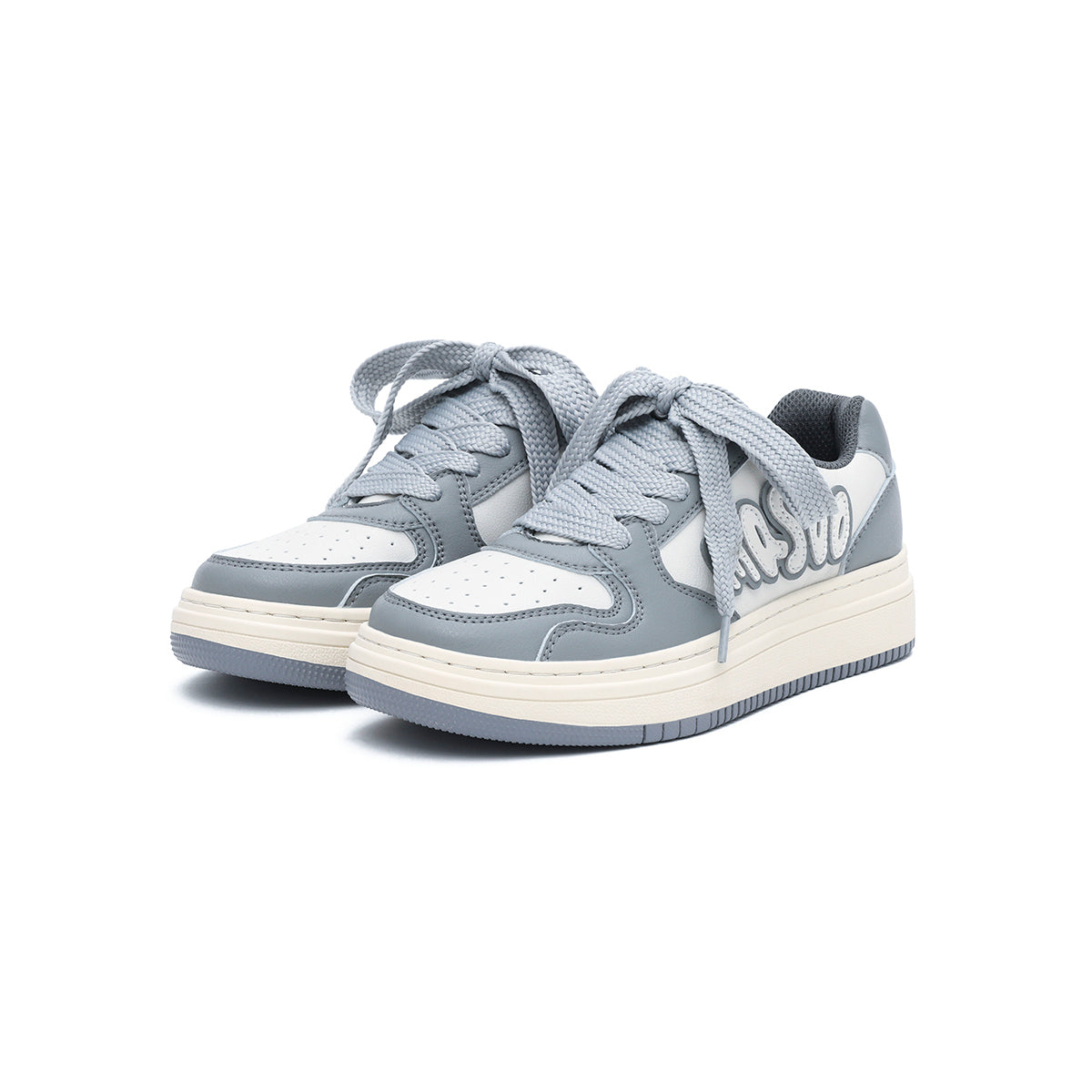 light platform sneakers all grey 2