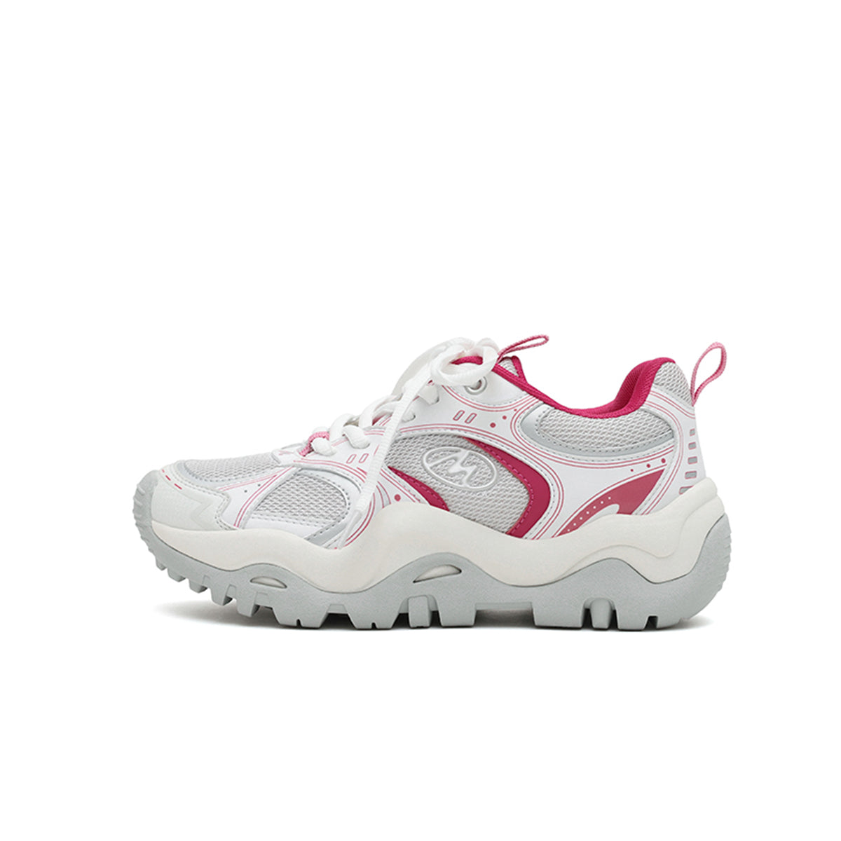 lightweight breathable platform sneakers all pink 1