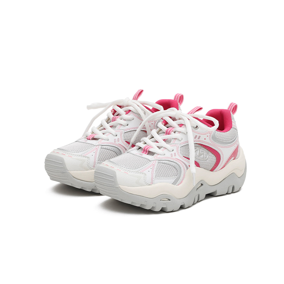 lightweight breathable platform sneakers all pink 2