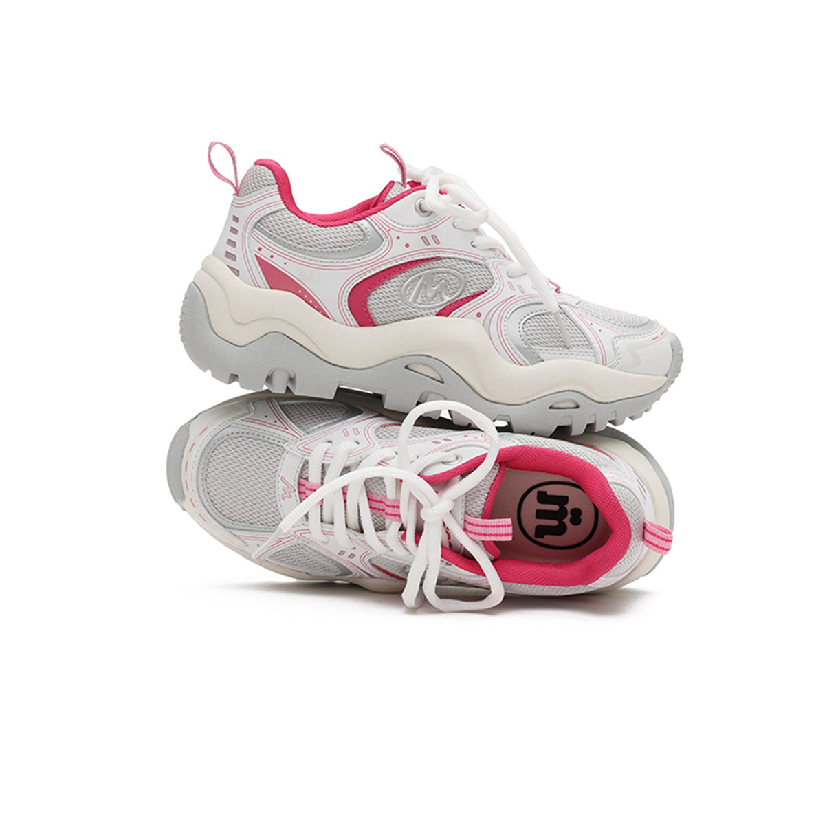 lightweight breathable platform sneakers all pink 4