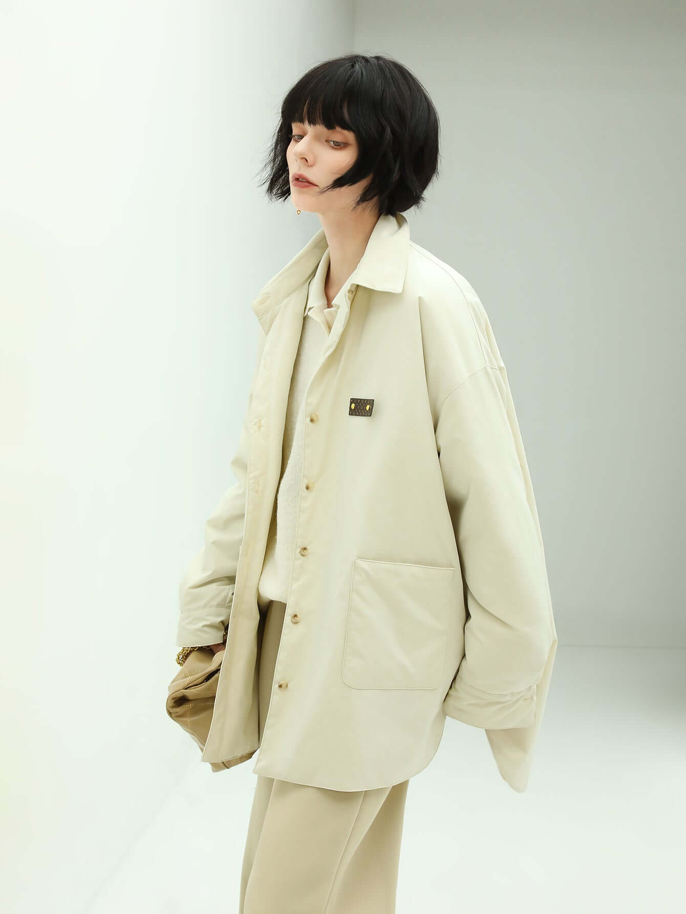 lightweight ivory padded coat all ivory 3
