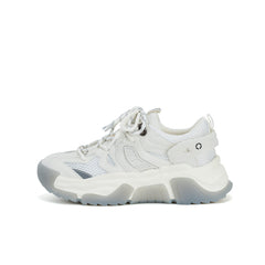 Lightweight Platform White Running Shoes