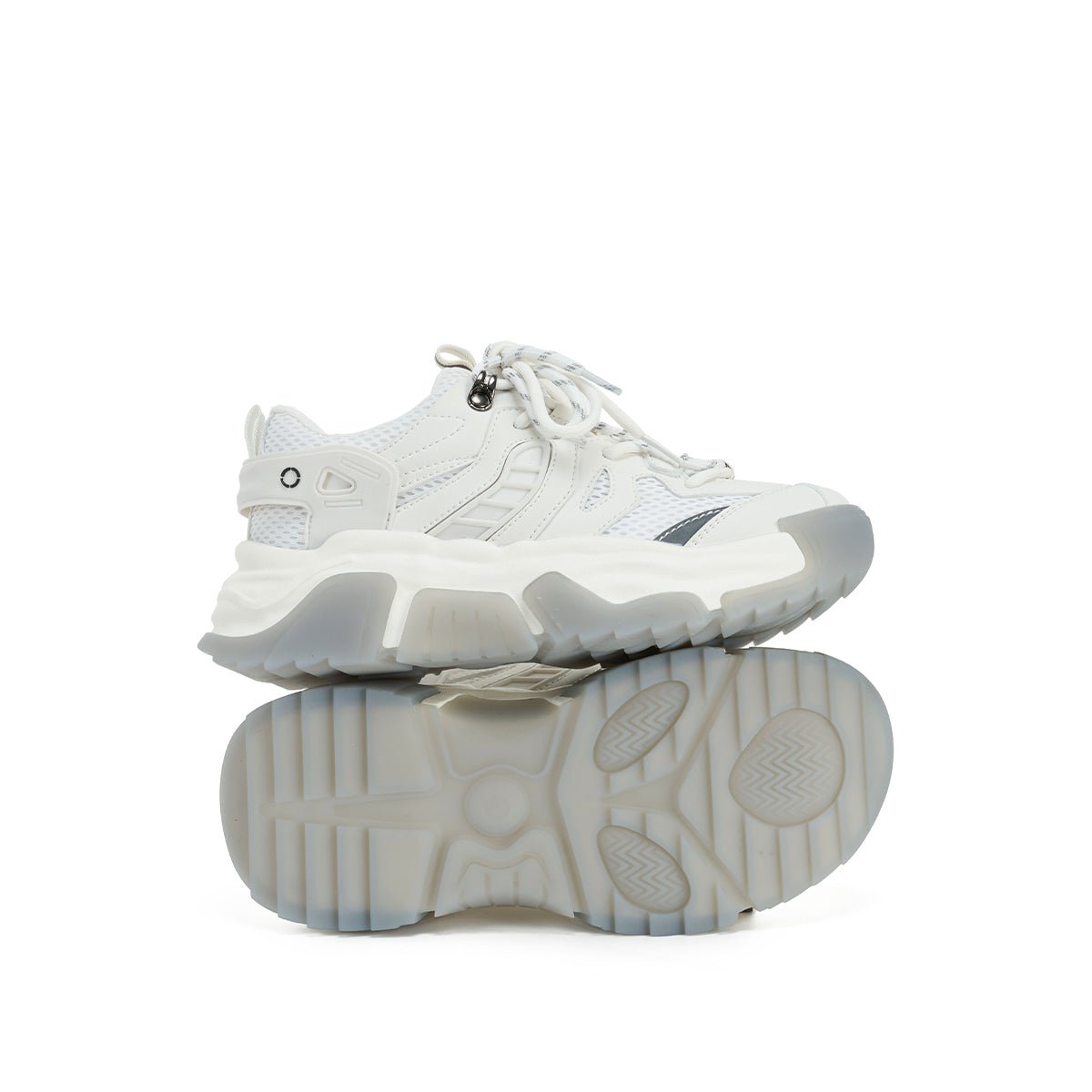 lightweight platform white running shoes all white 4